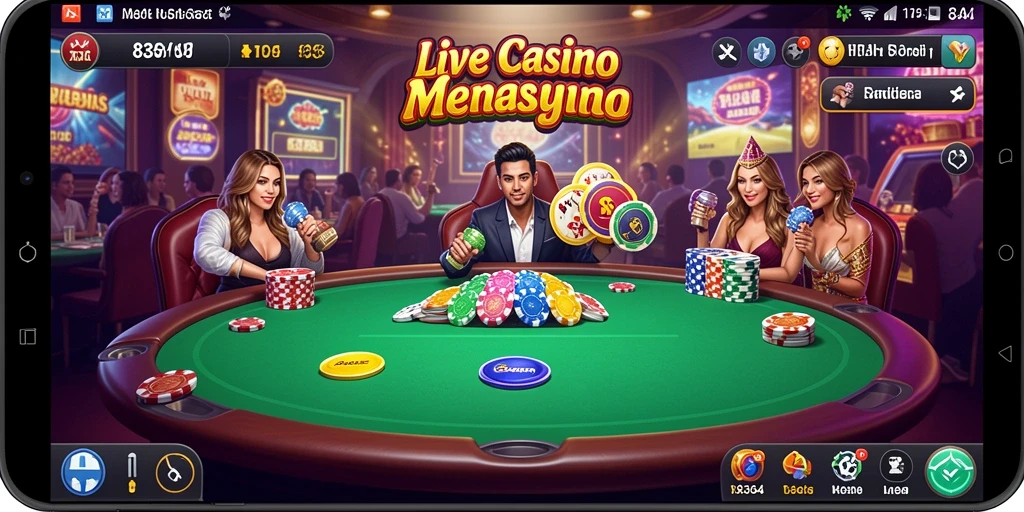 Tampilan menarik dari gameplay Live Casino di 8364.
