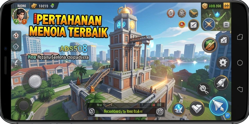 Tampilan gameplay yang menarik dari ADS508 dalam pertahanan menara.