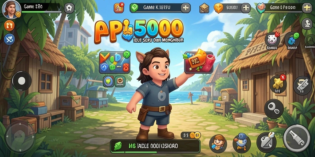 Screenshot gameplay API5000 menunjukkan aksi menarik dalam permainan Idle.