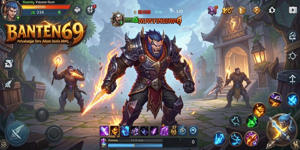Screenshot gameplay BANTENG69 menampilkan aksi seru dalam pertempuran ARPG.