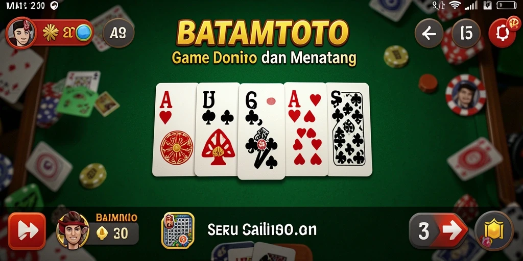 Tampilan menarik dari gameplay Domino di BATAMTOTO.