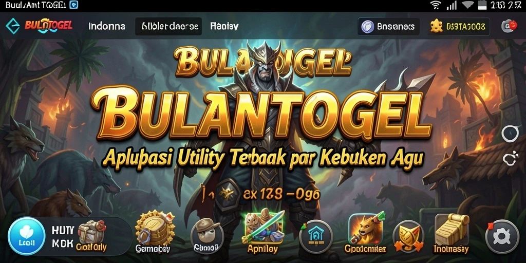 Tampilan antarmuka utama BULANTOGEL yang intuitif dan menarik.