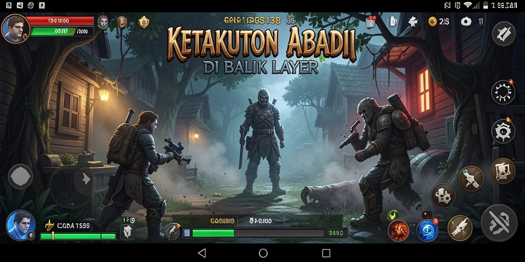 Tangkapan layar gameplay CADAS138 menampilkan suasana horor yang menyeramkan.