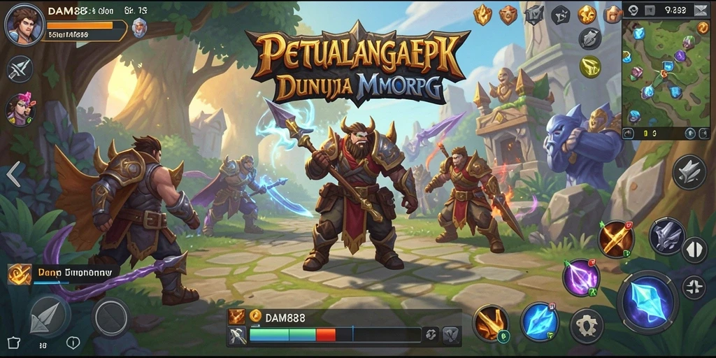 Tampilan gameplay seru dalam dunia fantastis MMORPG DAM88.