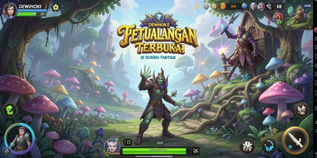 Gameplay DEWIHOKI yang menarik dengan dunia terbuka yang luas.
