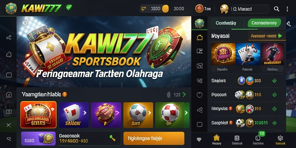 Tampilan gameplay KAWI777 dengan taruhan olahraga yang menarik.