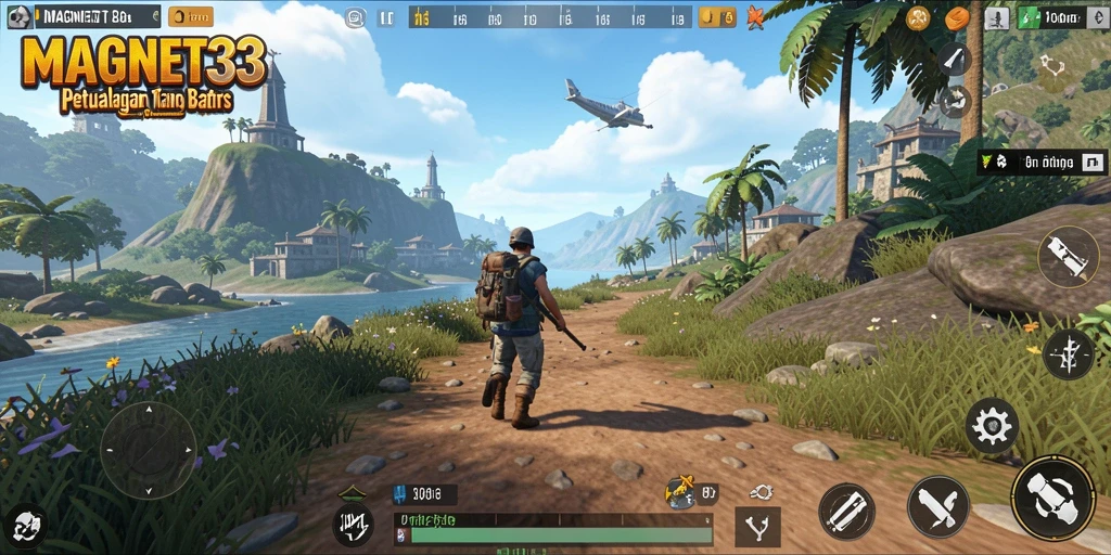 Gameplay MAGNET33 yang menampilkan dunia terbuka yang luas.