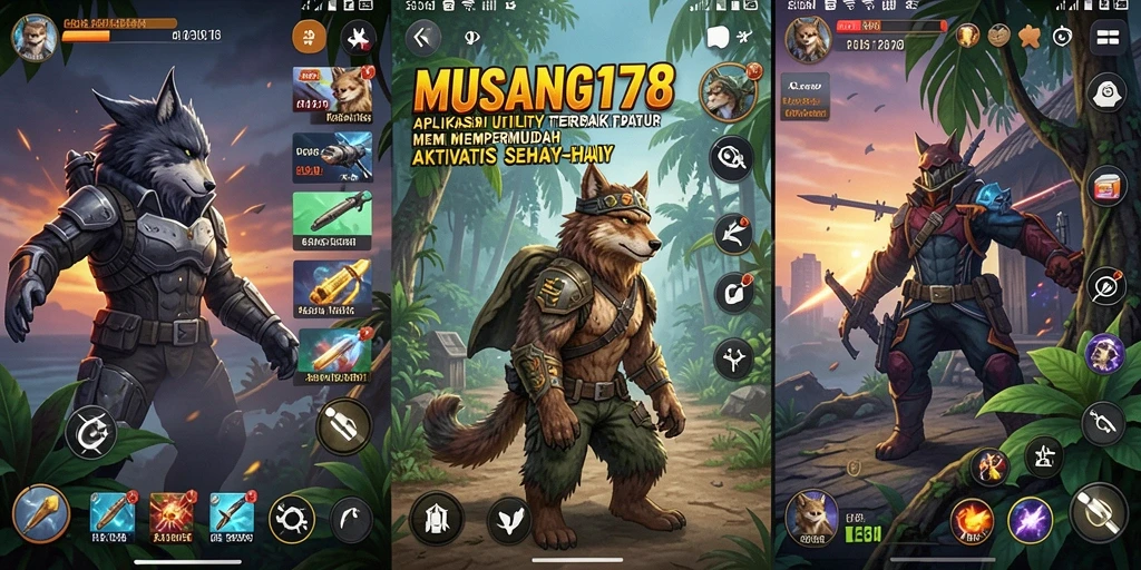Tampilan antarmuka aplikasi MUSANG178 yang user-friendly.