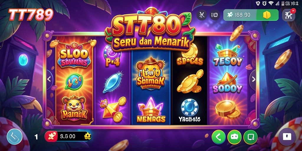 Screenshot TT789 menampilkan gameplay slot yang memukau dan interaktif.