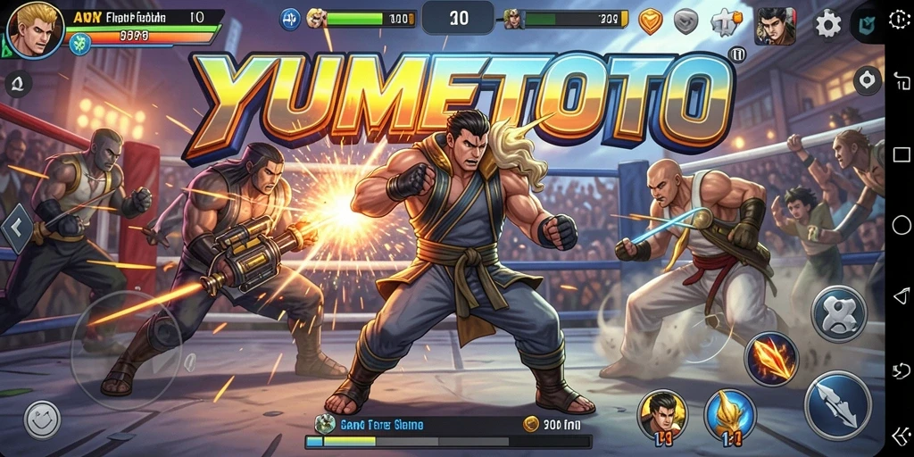 Gameplay seru YUMETOTO dalam pertarungan mendebarkan.